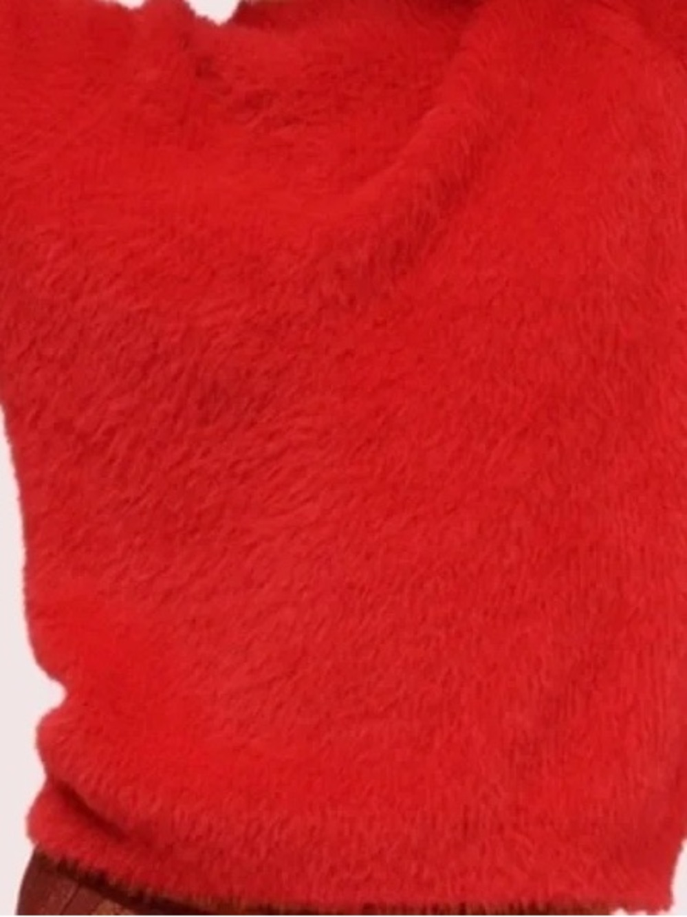 Kate Spade Courtland Mainland Red Eyelash Crewneck Quiet Luxury Sweater - Picture 2 of 8